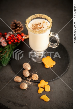 Traditional eggnog for Christmas 44780945