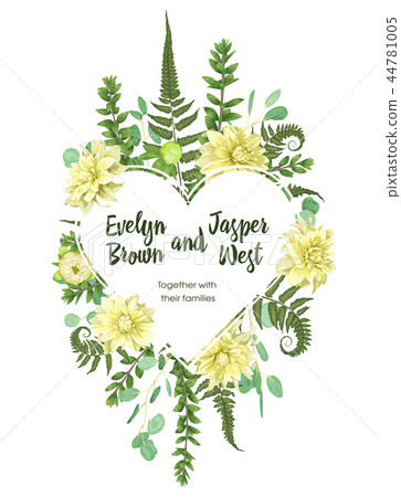 Pattern for wedding invitation, valentine 44781005