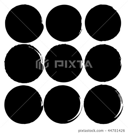 Set of grunge circles, Grunge round shapes. Set of grunge circles, Grunge round shapes. 44781426