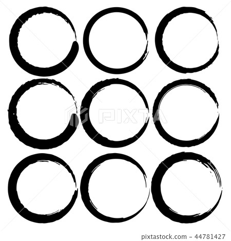 Set of grunge circles, Grunge round shapes. Set of grunge circles, Grunge round shapes. 44781427