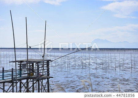 柳川市景觀有明海 44781856