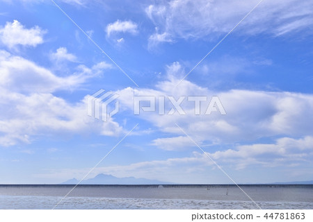 Yanagawa city landscape Ariake Sea 44781863