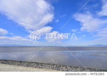 柳川市景觀有明海 44781865