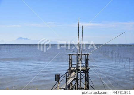 柳川市景觀有明海 44781891