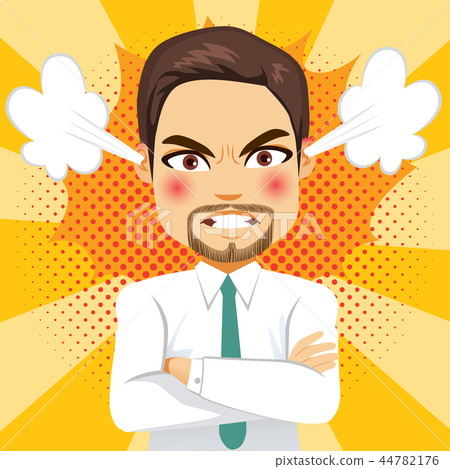 Angry Steam Businessman Angry Steam Businessman 44782176