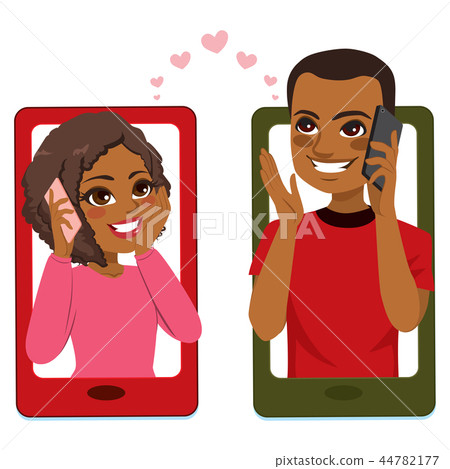 Couple Love Smartphone Couple Love Smartphone 44782177