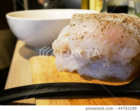 Fresh Roast John Dory fish on wood texture. 44783299