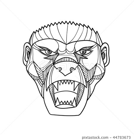 Honey Badger Head Monoline Honey Badger Head Monoline 44783673