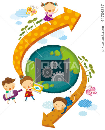 Green growth, energy, illustration Green growth, energy, illustration 44784287