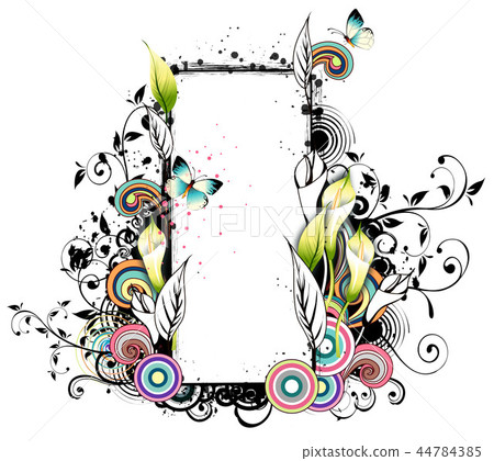 Calligraphy, letter, illustration 44784385