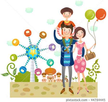 家庭，愛，插圖 44784445