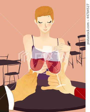 Cafe, life, illustration 44784527