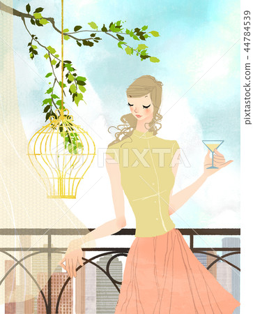 Cafe, life, illustration 44784539