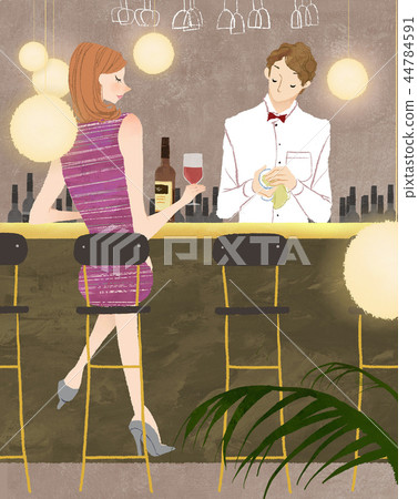 Cafe, life, illustration Cafe, life, illustration 44784591