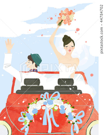 愉快,婚姻,婚禮,例證 愉快,婚姻,婚禮,例證 44784702