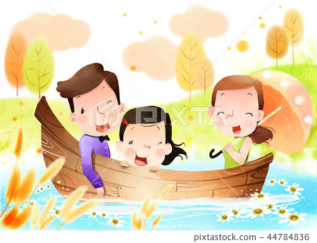 Children, concentric, illustration 44784836