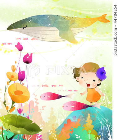 Children, concentric, illustration 44784854