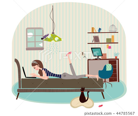 Youth, college student, illustration Youth, college student, illustration 44785567