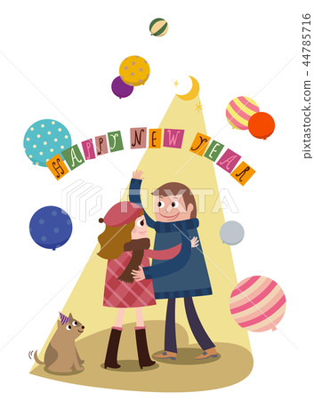 新年，新年，插圖 44785716