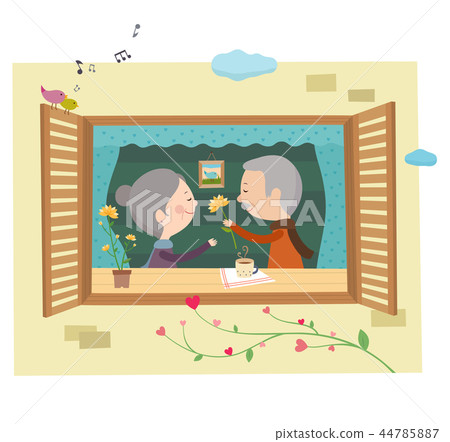 Happy, couple, illustration Happy, couple, illustration 44785887