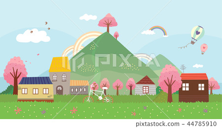 風景，夢想，例證 44785910
