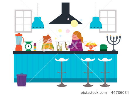 Family, home, illustration Family, home, illustration 44786084