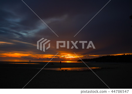 Sunset over the sea Sunset over the sea 44786547
