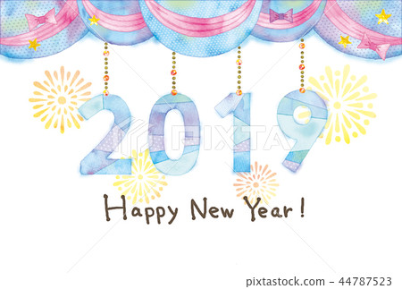 新年賀卡2019年 44787523