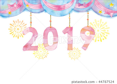新年賀卡2019年 44787524