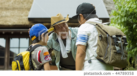 Grandpa and grandson 44789358