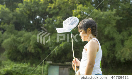 Boy in summer vacation 44789411