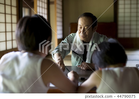 Grandpa and grandson 44790075