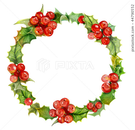聖誕節紅色莓果,霍莉莓果聖誕卡 聖誕節紅色莓果,霍莉莓果聖誕卡 44790552