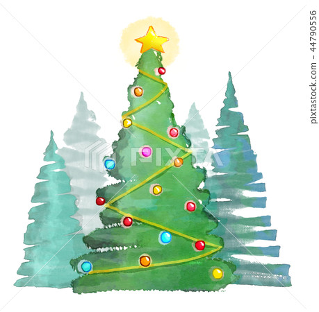 Christmas lights tree. Christmas lights tree. 44790556