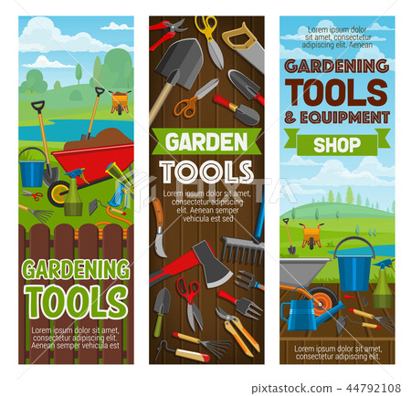 Gardening tools and farmer equipment Gardening tools and farmer equipment 44792108