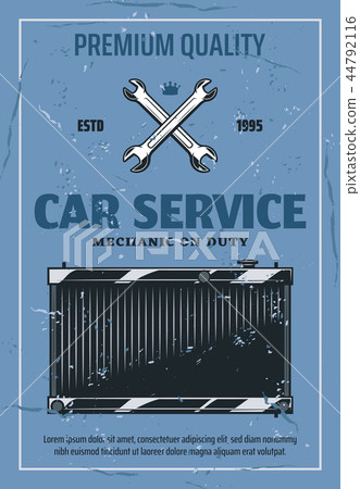 Car radiator repair and service, vector Car radiator repair and service, vector 44792116