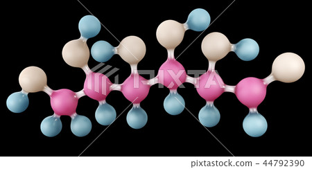 Glucose molecule isolated on black, C6H12O6 Glucose molecule isolated on black, C6H12O6 44792390
