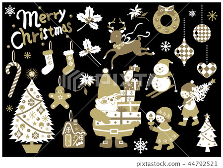 Christmas illustration Fashionable cute assortment vector Christmas illustration Fashionable cute assortment vector 44792521