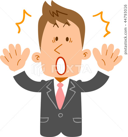 驚訝的年輕商人_上半身 驚訝的年輕商人_上半身 44793016