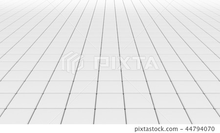 White tile flooring, architecture pattern texture background, 3d 44794070