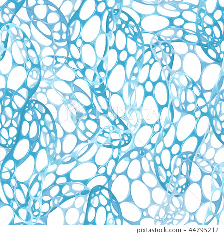 Abstract seamless pattern of curved and circular net structure. 44795212