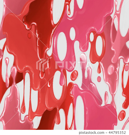 Abstract liquid flows in red color with glossy effect. Abstract liquid flows in red color with glossy effect. 44795352