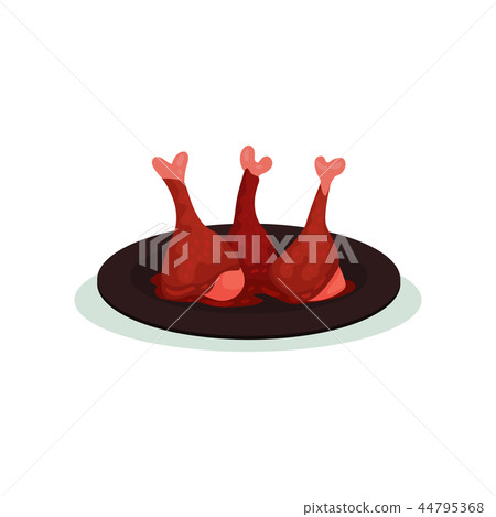 Tandoori dish, traditional Indian cuisine food vector Illustration on a white background Tandoori dish, traditional Indian cuisine food vector Illustration on a white background 44795368