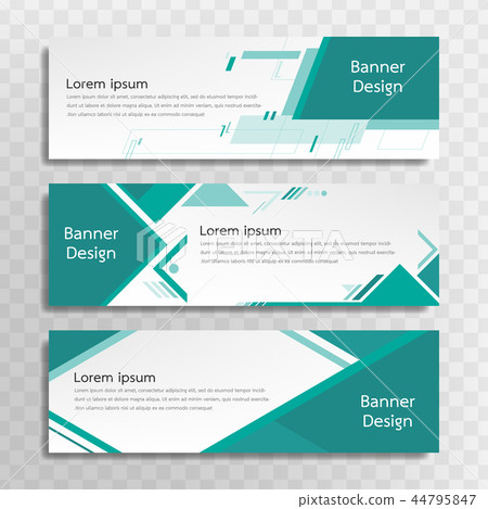 Banner templates set for web design or topics. 44795847