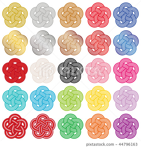 Mizuhiki plum knot colorful set 44796163