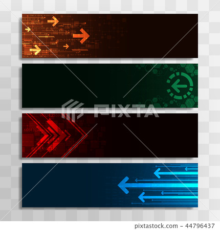 Banner templates set for web design or topics. 44796437