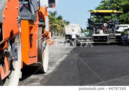 Road construction works 44797168