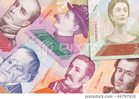 Venezuelan Bolivares, a business background  44797910