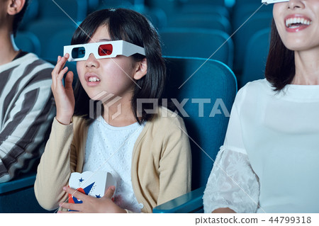 Spectators watching 3D movies 44799318