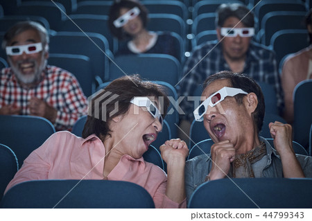 Spectators watching 3D movies 44799343